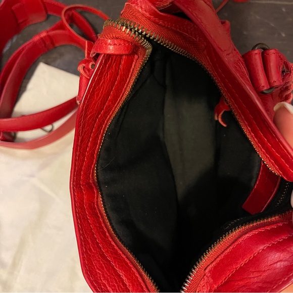Authentic BALENCIAGA red mini city bag leather women - Picture 12 of 12